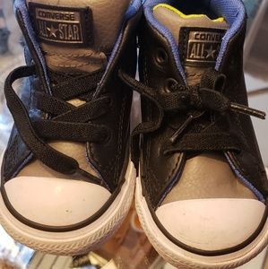 Baby boy real leather converse